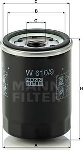 Mann-Filter W 610/9 - Öljynsuodatin inparts.fi