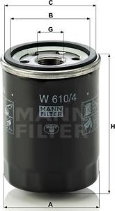 Mann-Filter W 610/4 - Öljynsuodatin inparts.fi