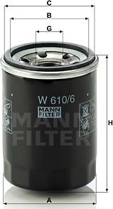 Mann-Filter W 610/6 - Öljynsuodatin inparts.fi