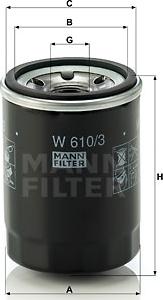 Mann-Filter W 610/3 - Öljynsuodatin inparts.fi