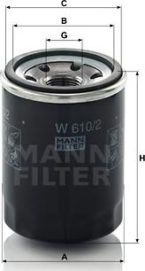 Mann-Filter W 610/2 - Öljynsuodatin inparts.fi