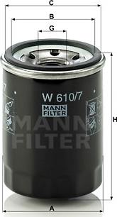 Mann-Filter W 610/7 - Öljynsuodatin inparts.fi