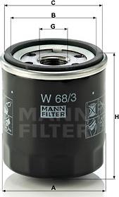 Mann-Filter W 68/3 - Öljynsuodatin inparts.fi