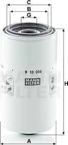 Mann-Filter W 10 004 - Öljynsuodatin inparts.fi