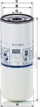 Mann-Filter W 11 020/1 - Öljynsuodatin inparts.fi