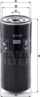 Mann-Filter W 11 102 - Öljynsuodatin inparts.fi