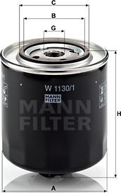 Mann-Filter W 1130/1 - Öljynsuodatin inparts.fi