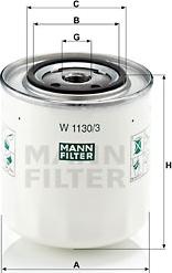 Mann-Filter W 1130/3 - Öljynsuodatin inparts.fi