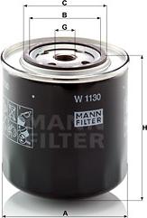 Mann-Filter W 1130 - Öljynsuodatin inparts.fi