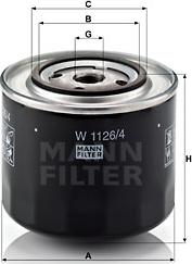 Mann-Filter W 1126 - Öljynsuodatin inparts.fi