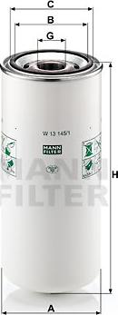 Mann-Filter W 13 145/1 - Öljynsuodatin inparts.fi