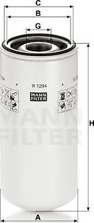 Mann-Filter W 1294 - Öljynsuodatin inparts.fi