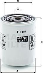 Mann-Filter W 8010 - Öljynsuodatin inparts.fi