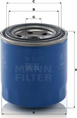 Mann-Filter W 8017 - Öljynsuodatin inparts.fi