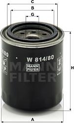 Mann-Filter W 814/80 - Öljynsuodatin inparts.fi