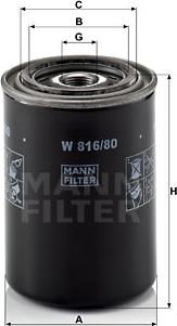 Mann-Filter W 816/80 - Öljynsuodatin inparts.fi