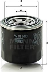 Mann-Filter W 811/80 - Öljynsuodatin inparts.fi