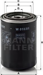 Mann-Filter W 818/81 - Öljynsuodatin inparts.fi