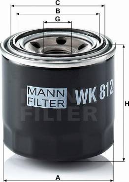 Mann-Filter W 812 - Öljynsuodatin inparts.fi