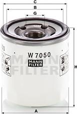 Mann-Filter W 7050 - Öljynsuodatin inparts.fi