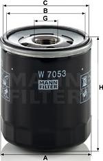Mann-Filter W 7053 - Öljynsuodatin inparts.fi