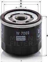 Mann-Filter W 7069 - Öljynsuodatin inparts.fi