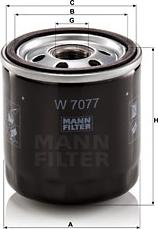 Mann-Filter W 7077 - Öljynsuodatin inparts.fi