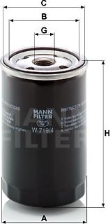 Mann-Filter W 719/4 - Öljynsuodatin inparts.fi