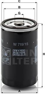 Mann-Filter W 719/15 - Öljynsuodatin inparts.fi