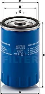 Mann-Filter W 719/11 - Öljynsuodatin inparts.fi