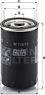 Mann-Filter W 719/13 (10) - Öljynsuodatin inparts.fi