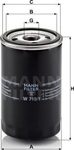 Mann-Filter W 719/1 - Öljynsuodatin inparts.fi