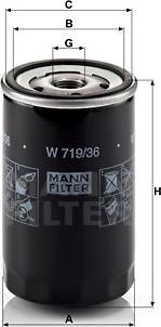 Mann-Filter W 719/36 - Öljynsuodatin inparts.fi