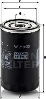 Mann-Filter W 719/30 - Öljynsuodatin inparts.fi