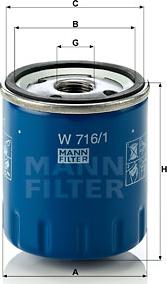 Mann-Filter W 716/1 - Öljynsuodatin inparts.fi