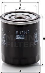 Mann-Filter W 716/2 - Öljynsuodatin inparts.fi