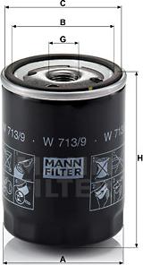 Mann-Filter W 713/9 - Öljynsuodatin inparts.fi