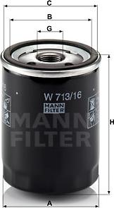 Mann-Filter W 713/16 - Öljynsuodatin inparts.fi