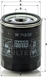 Mann-Filter W 713/28 - Öljynsuodatin inparts.fi