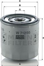 Mann-Filter W 712/95 - Öljynsuodatin inparts.fi