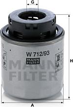 Mann-Filter W 712/93 - Öljynsuodatin inparts.fi