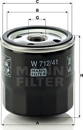 Mann-Filter W 712/41 - Öljynsuodatin inparts.fi