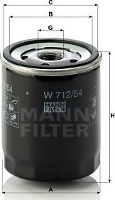 Mann-Filter W 712/54 - Öljynsuodatin inparts.fi