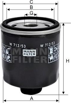 Mann-Filter W 712/53 - Öljynsuodatin inparts.fi
