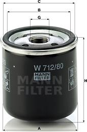 Mann-Filter W 712/80 - Öljynsuodatin inparts.fi