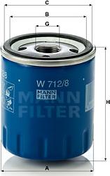 Mann-Filter W 712/8 - Öljynsuodatin inparts.fi