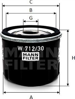 Mann-Filter W 712/30 - Öljynsuodatin inparts.fi
