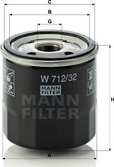 Mann-Filter W 712/32 - Öljynsuodatin inparts.fi