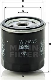 Mann-Filter W 712/75 - Öljynsuodatin inparts.fi