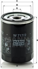 Mann-Filter W 717/2 - Öljynsuodatin inparts.fi